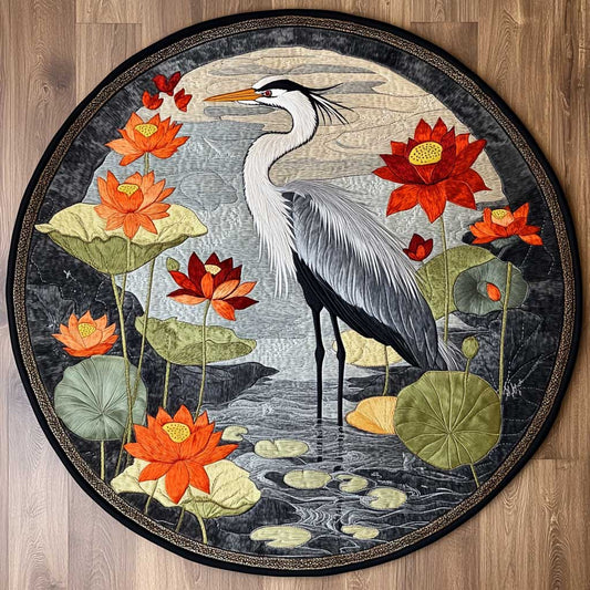 Heron Garden WN2404014CL Quilted Round Mat