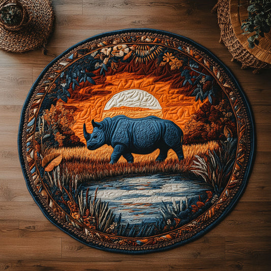 Sunset In Safari WY0107028CL Quilted Round Mat