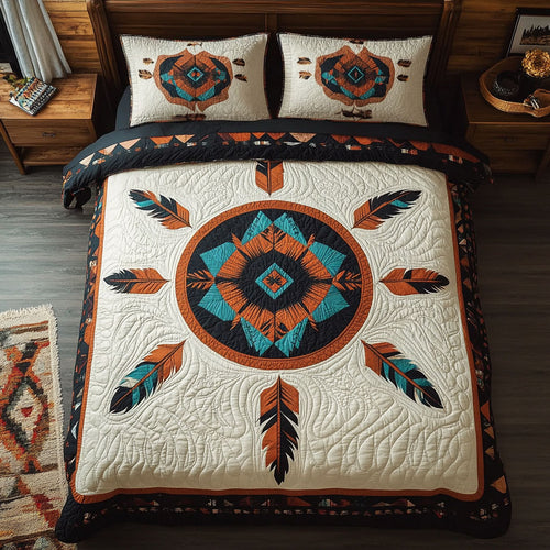 Feather Circle Native American WY2901038CL Duvet Cover Set