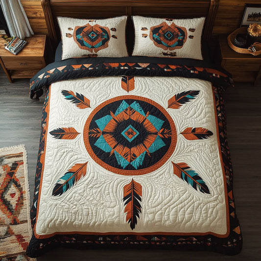 Feather Circle Native American WY2901038CL Duvet Cover Set