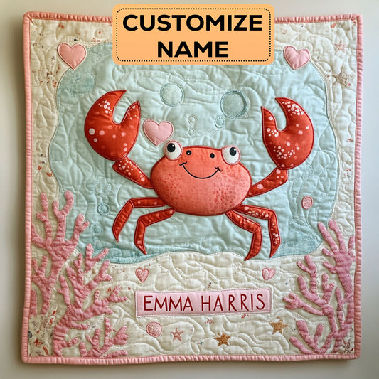 Crab Love CW2507003CL Personalized Baby Quilt