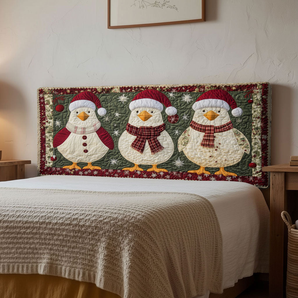 Chicken Festive Farm WN1312019CL Quilted Headboard Slipcover