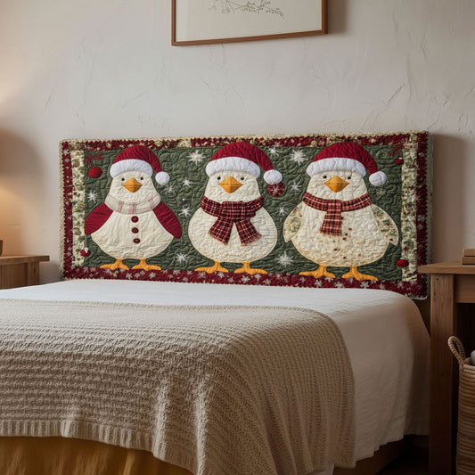 Chicken Festive Farm WN1312019CL Quilted Headboard Slipcover