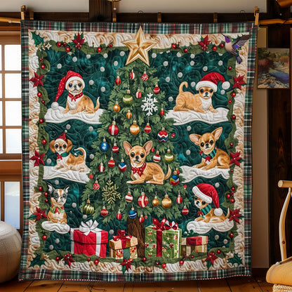 Chihuahua Christmas Joy WN1610066CL Quilt