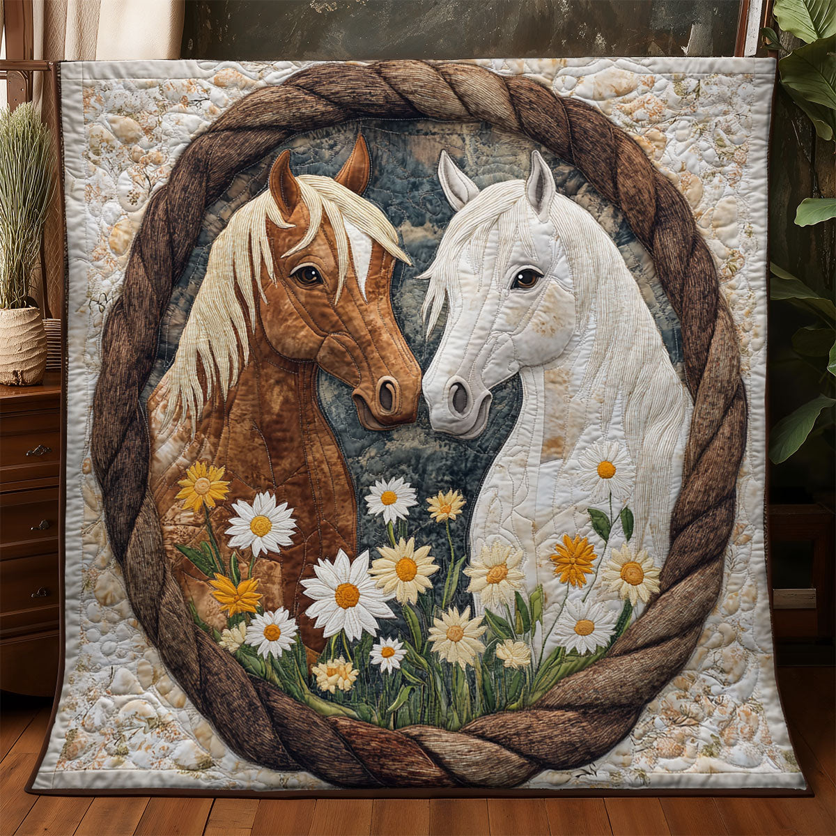 Couple Horse WX3105014CL Quilt