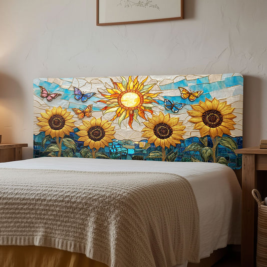 Sunflower Bloom CW1512032CL Quilted Headboard Slipcover