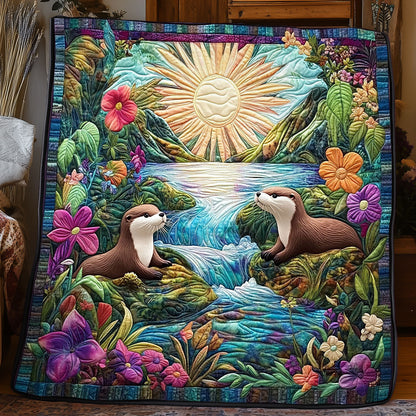 Otter Family WJ1504007CL Quilt