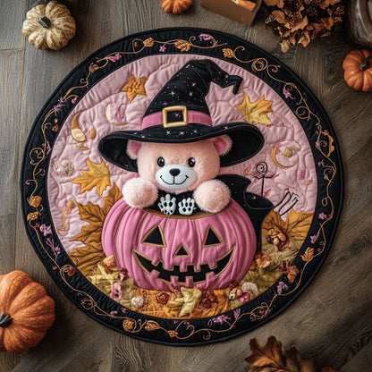 Spooky Sweet Teddy Bear WN1208074CL Quilted Round Mat