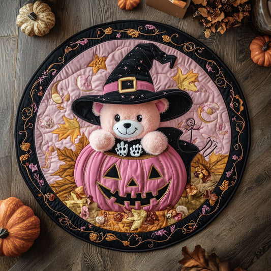 Spooky Sweet Teddy Bear WN1208074CL Quilted Round Mat