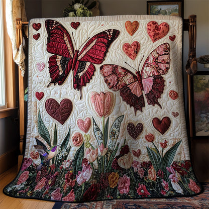 Heartful Butterflies WN0712009CL Quilt