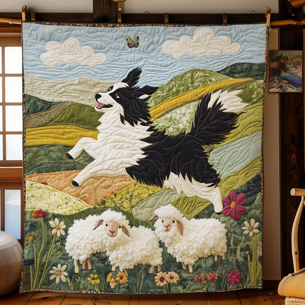 Dog And Sheep WY1202095CL Quilt