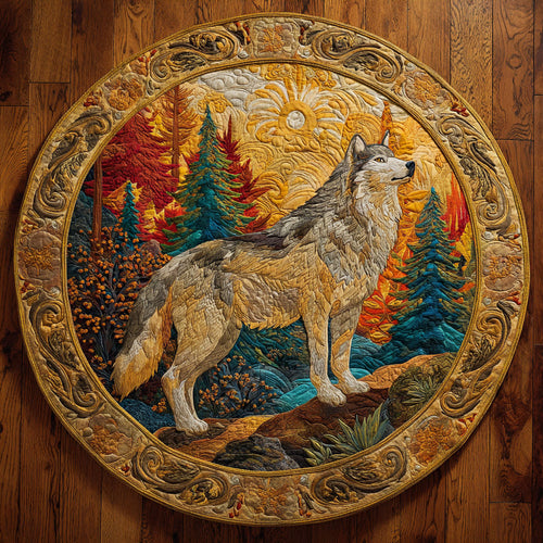 Golden Wolf CW0608010CL Quilted Round Mat