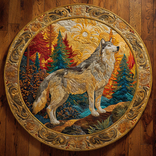 Golden Wolf CW0608010CL Quilted Round Mat