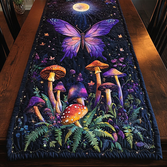 Fluttered Elegance CM2504042CL Quilted Table Runner