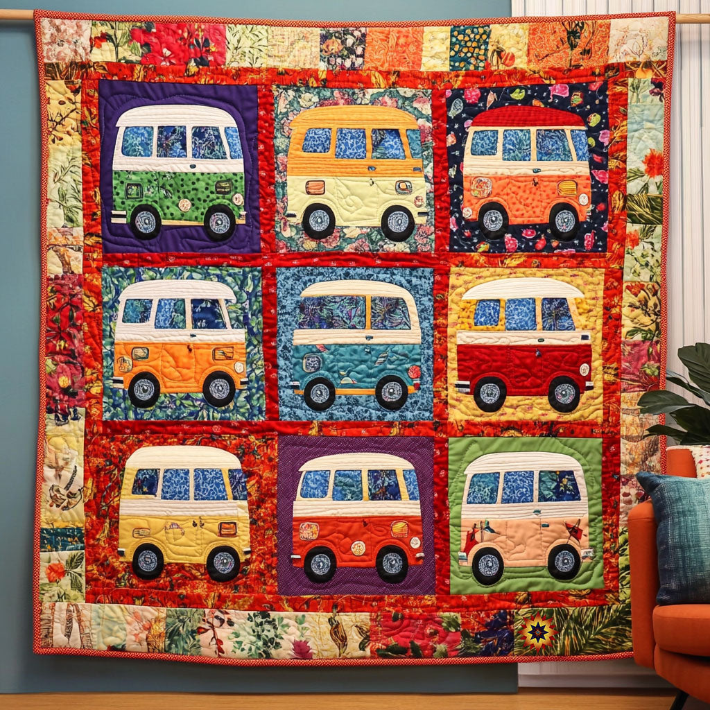 Vintage Camper Van WJ0912033CL Quilt