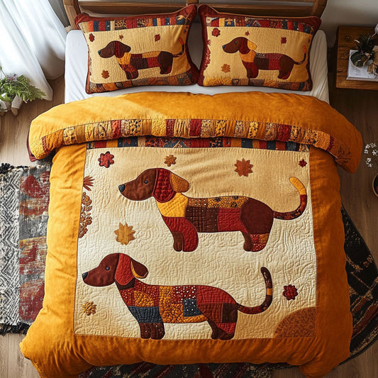 Harvest Dachshund WN2608045CL Duvet Cover Set