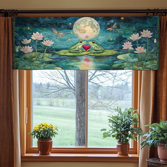 Froggy Moon Love WY0805002CL Quilted Valance