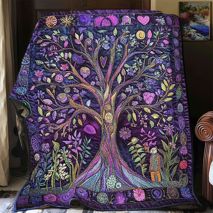 Purple Tree Of Life WX2201041CL Quilt