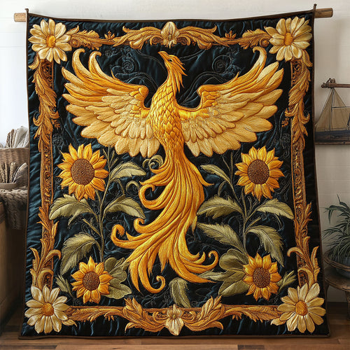 Golden Phoenix Flight WN2107013CL Quilt