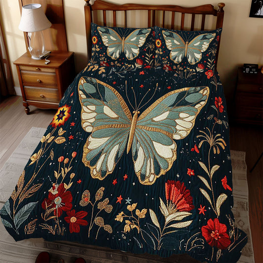 Butterfly Flower Garden WP0512036CL Duvet Cover Set