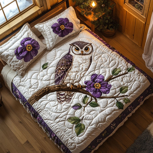 Violet Barn Owl WP2305042CL Duvet Cover Set