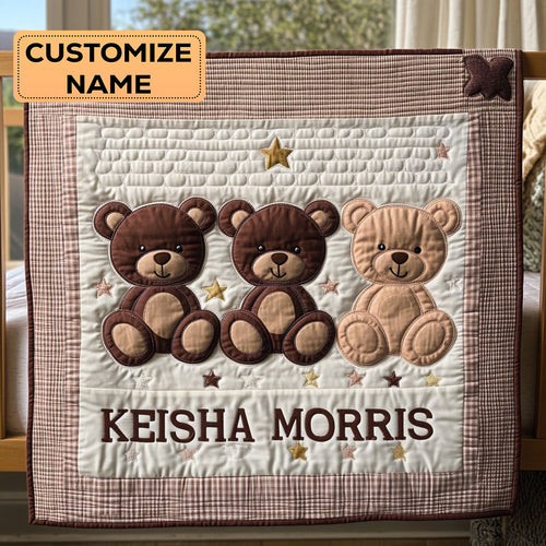 Three Bear CP2507044CL Personalized Baby Quilt