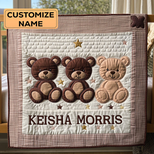 Three Bear CP2507044CL Personalized Baby Quilt