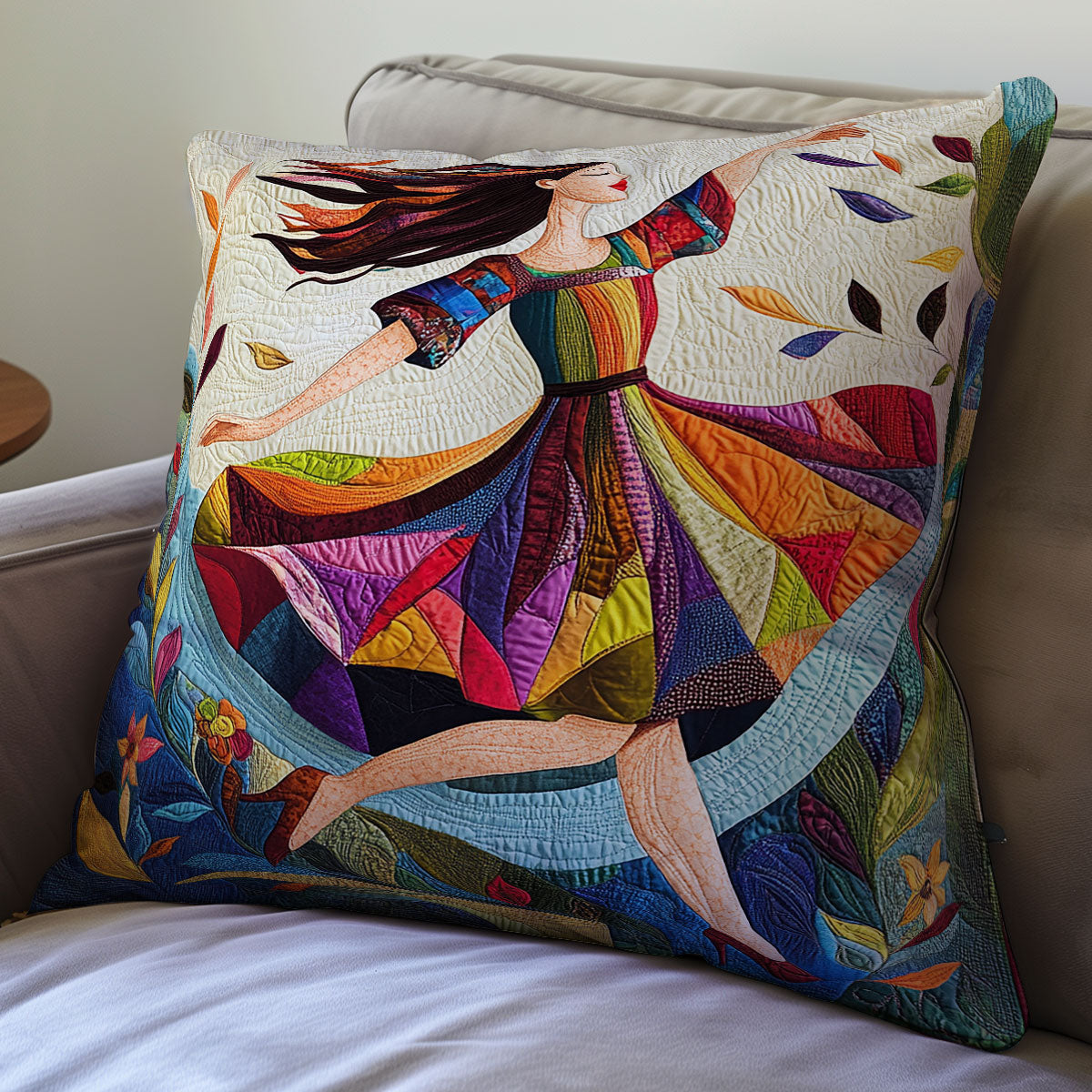 Happy Woman Dancing WX1401076CL Quilt Pillow Case