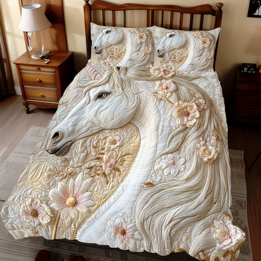 White Horse Flower WX1912103CL Duvet Cover Set