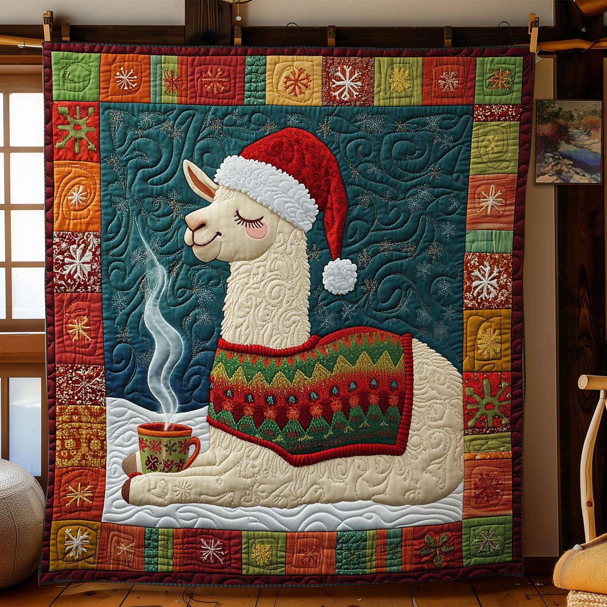 Santa Llama CP1711071CL Quilt
