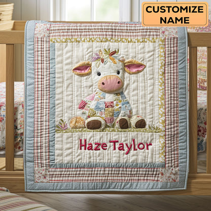 Sweet Cow Dreams WN2507073CL Personalized Baby Quilt