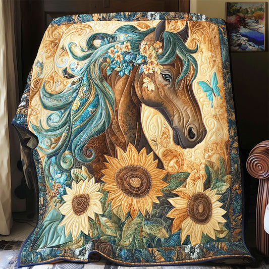 Sunflower Horse WX3105065CL Quilt