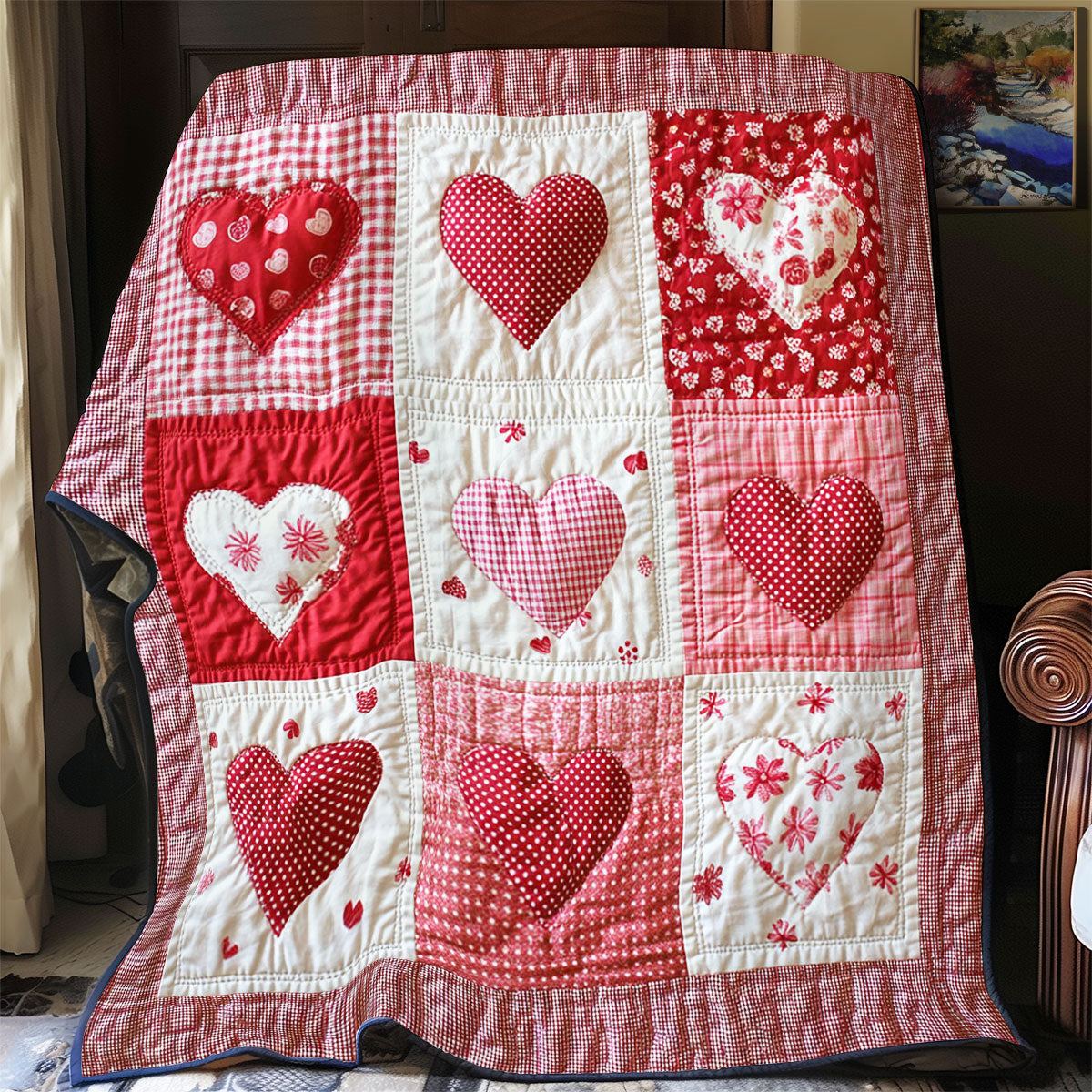 Hearts Collection WY1202105CL Quilt