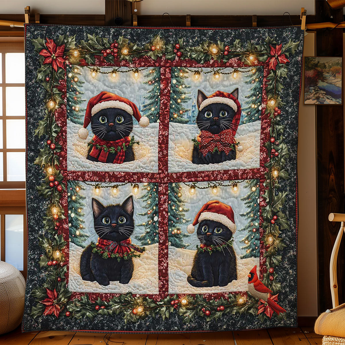 Cozy Cat Wonderland WN1812013CL Quilt