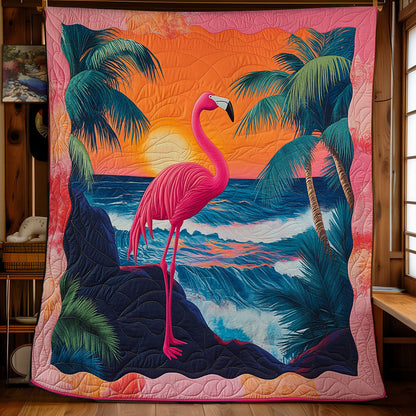 Sunset Flamingo WX0307081CL Quilt