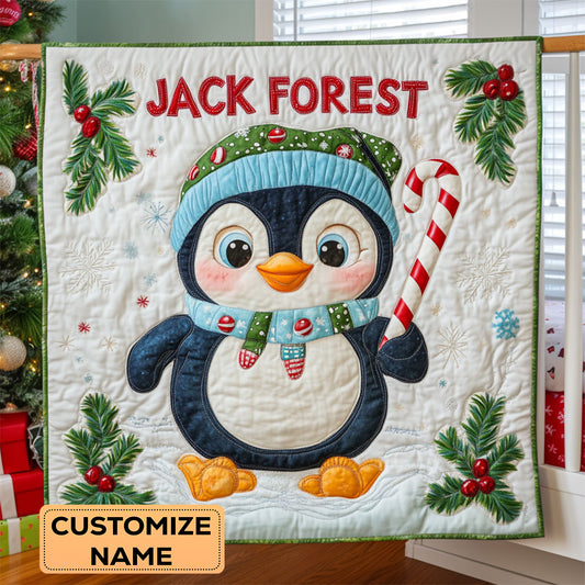 Snowy Friend WJ2807006CL Personalized Baby Quilt