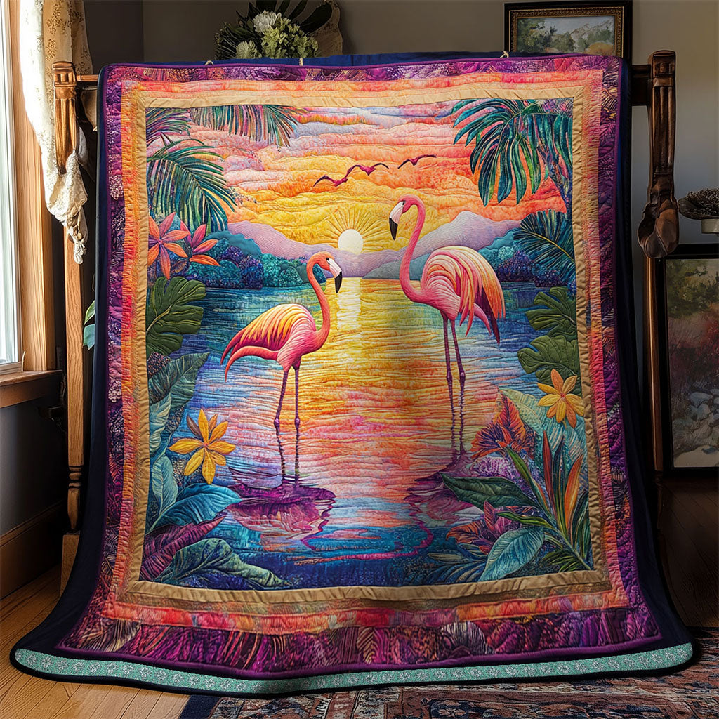 Flamingo Love WT0801003CL Quilt