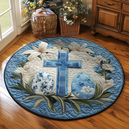 Easter Cross Blessing WN2203014CL Quilted Round Mat