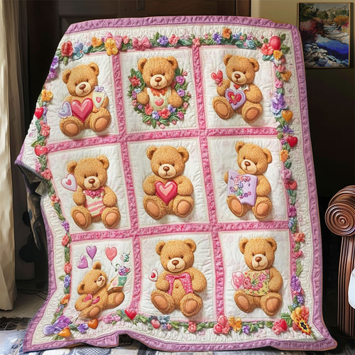 Love Letter Teddy Bear WJ1712022CL Quilt