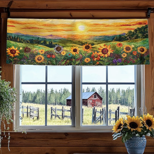 Meadow Sunflower WN2003063CL Quilted Valance