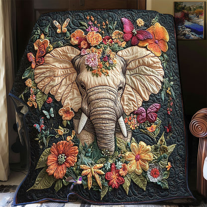 Flower Elephant WY2612013CL Quilt