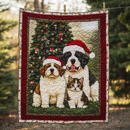 Saint Bernard Christmas WT2610002CL Quilt