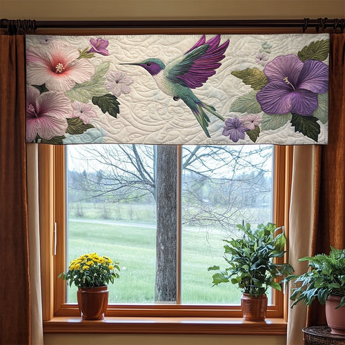 Flower Hummingbird WX2205028CL Quilted Valance
