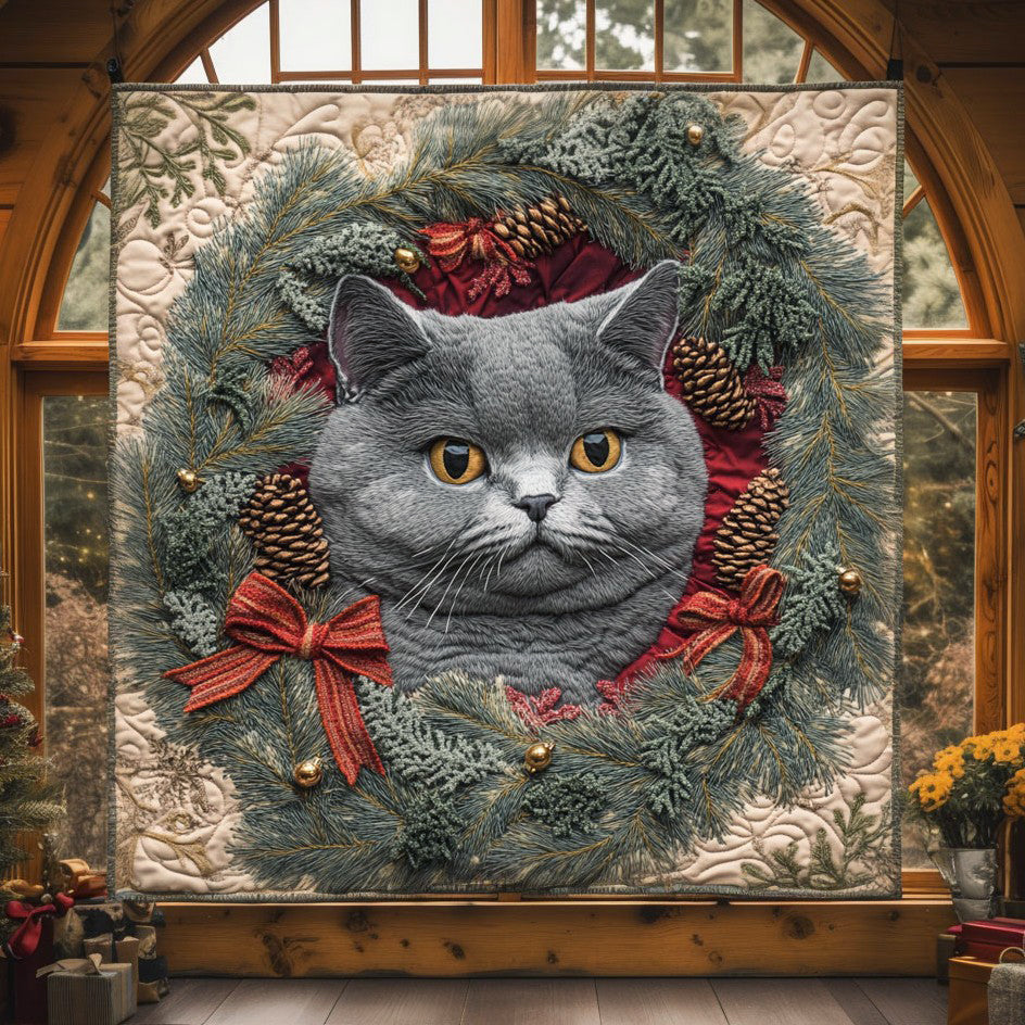 Snowy Cat Friends CW0811062CL Quilt