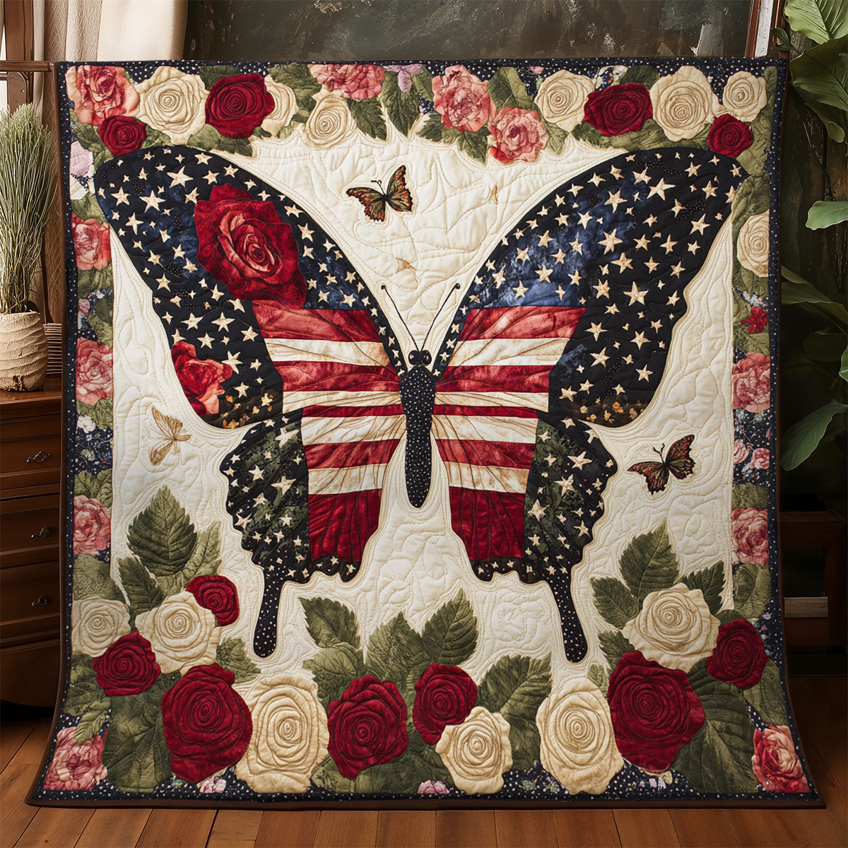 Patriotic Butterfly WX1306031CL Quilt