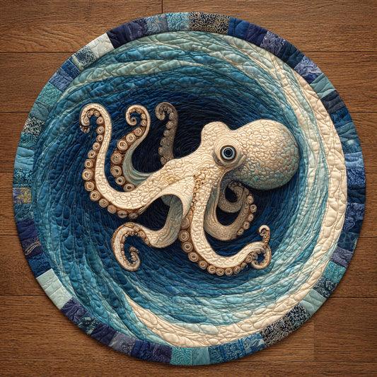 Shadow Octopus WN2909053CL Quilted Round Mat