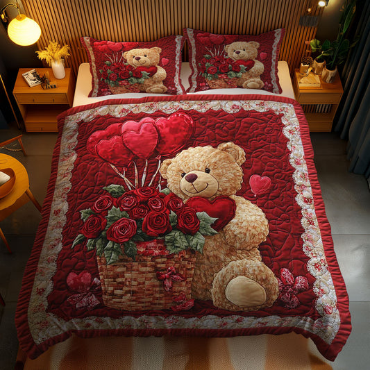 Bear With Roses WN0801061CL Duvet Cover Set