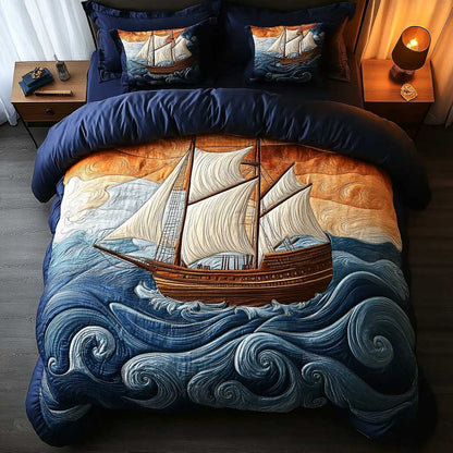 Stormy Sailboat WN0104053CL Duvet Cover Set