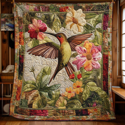 Hummingbird And Flower WY0301049CL Quilt