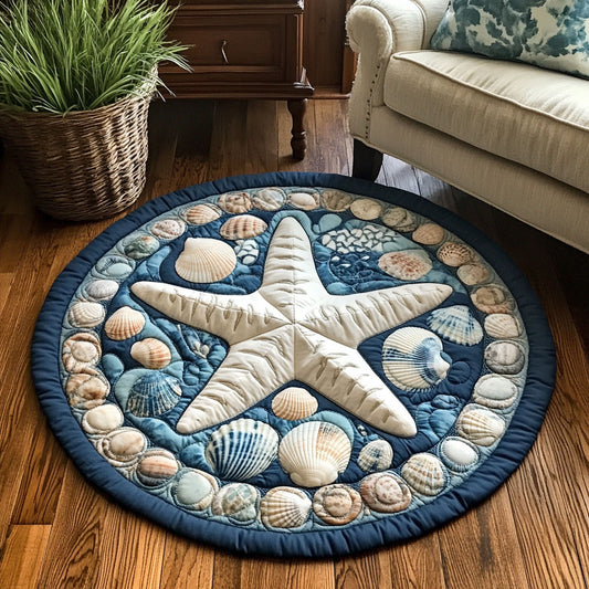 Seashell Circle CP0909056CL Quilted Round Mat